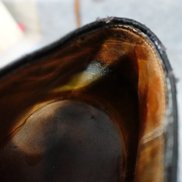 Florsheim Imperial 9 Black Long Wing Shell Cordovan Vintage - Picture 11 of 14